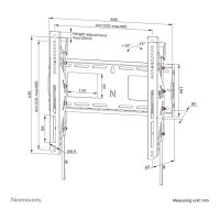 Neomounts LEVEL-750 - Befestigungskit - für TV - schwerlast - verriegelbar - Stahl - Schwarz - Bildschirmgröße: 109-191 cm (43 in-75 in)