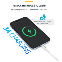 STARTECH.COM 3m USB-C Schnellladekabel USBC Kabel USB 2.0 Typ-C Laptop Ladekabel 60W Power Delivery USB-C auf USB-C Weiss