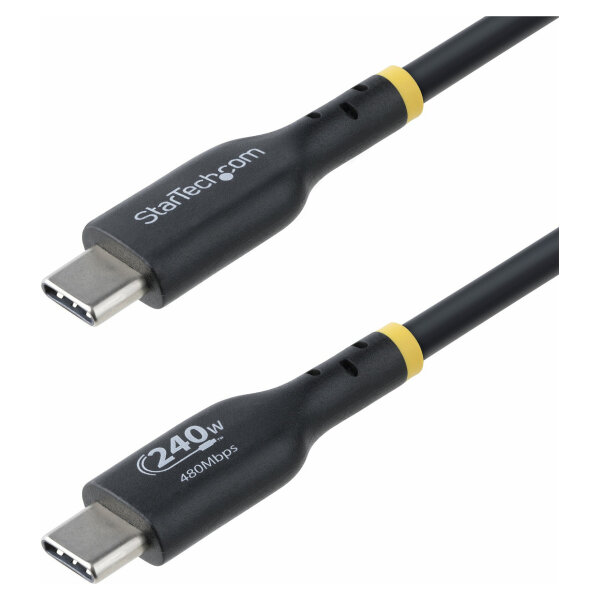 StarTech.com 4m USB-C Ladekabel, USB-IF zertifiziert, 240W PD EPR, M/M - USB-Kabel - 24 pin USB-C (M)