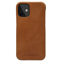 dbramante1928 Lynge - Flip-Hlle fr Mobiltelefon - genarbtes Leder - Hellbraun - fr Apple iPhone 12 mini