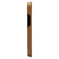 dbramante1928 Lynge - Flip-Hlle fr Mobiltelefon - genarbtes Leder - Hellbraun - fr Apple iPhone 12 mini