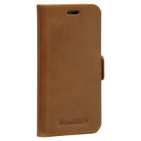 dbramante1928 Lynge - Flip-Hlle fr Mobiltelefon - genarbtes Leder - Hellbraun - fr Apple iPhone 12 mini