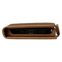 dbramante1928 Lynge - Flip-Hlle fr Mobiltelefon - genarbtes Leder - Hellbraun - fr Apple iPhone 12 mini