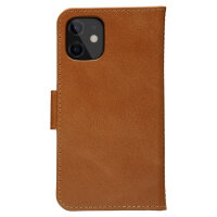 dbramante1928 Lynge - Flip-Hlle fr Mobiltelefon - genarbtes Leder - Hellbraun - fr Apple iPhone 12 mini