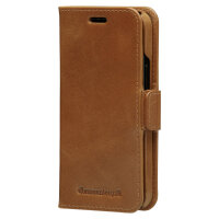 dbramante1928 Lynge - Flip-Hlle fr Mobiltelefon - genarbtes Leder - Hellbraun - fr Apple iPhone 12 mini