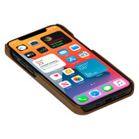 dbramante1928 Lynge - Flip-Hlle fr Mobiltelefon - genarbtes Leder - Hellbraun - fr Apple iPhone 12 mini