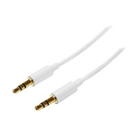 StarTech 2m White Slim 3.5mm Stereo Audio Cable - Male to...