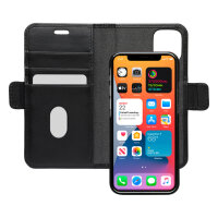 dbramante1928 Lynge - Flip-Hlle fr Mobiltelefon - genarbtes Leder - Schwarz - fr Apple iPhone 12 mini