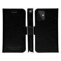 dbramante1928 Lynge - Flip-Hlle fr Mobiltelefon - genarbtes Leder - Schwarz - fr Apple iPhone 12 mini