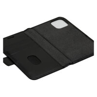 dbramante1928 Lynge - Flip-Hlle fr Mobiltelefon - genarbtes Leder - Schwarz - fr Apple iPhone 12 mini