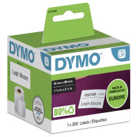 Dymo LabelWriter - 89 x 41 mm 300 Etiketten - weiß...