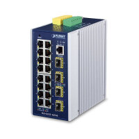 PLANET Industrial L3+ 16-Port 1000T + 4Port 1000X SFP