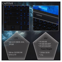 Captiva Notebook Highend Gaming I99-480GE 16" WQXGA i9-14900HX 32GB/1TB SSD RTX5070Ti Win 11