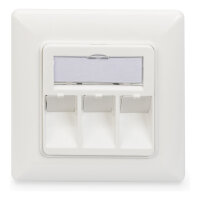 DIGITUS Leerdose, KS-Module, Rahmen 80x80mm, Platte 50x50 mm