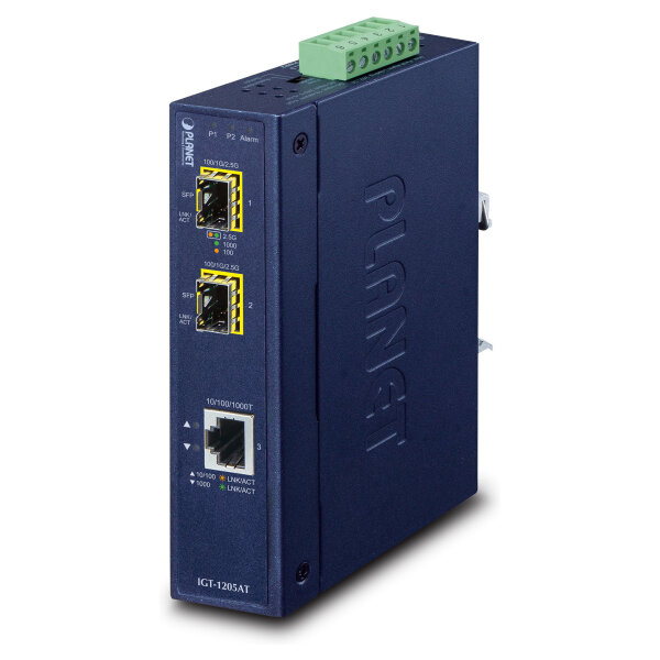 Planet IGT-1205AT Industrial 10/100/1000T to 2-port
