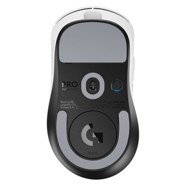 Logitech G PRO X Superlight 2 DEX ergonomisch Rechtshänder kabellos. kabelgebunden - 2.4 GHz. USB - wei