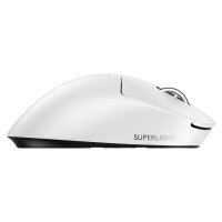 Logitech G PRO X Superlight 2 DEX ergonomisch Rechtshänder kabellos. kabelgebunden - 2.4 GHz. USB - wei