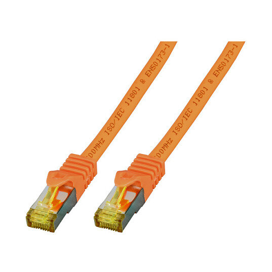 EFB RJ45 Patchk. S/FTP Cat.6A LSZH Cat.7 Rohk. 0.25m orange
