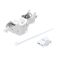 INTELLINET Cat6a 10G STP Keystone-Modul weiß