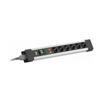 BACHMANN CONNECTUS 6xCEE7/3, 1xSchalter 2,0m CEE7/7 Grau