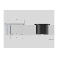 BACHMANN PIX 1x Schutzkontakt, mit Schutzkontakt und Zierringen in Wei, Schwarz und Edelstahloptik, 2 m