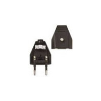 BACHMANN Euroflachstecker schwarz, Schraubanschluss VE 3...