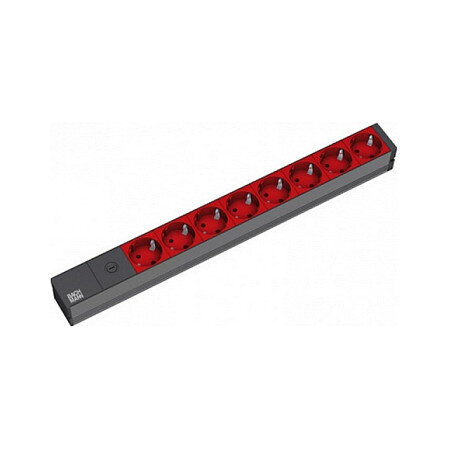 BACHMANN 19"-Steckdosenleiste ALU, 8-fach, fr USV, 2,0m, ohne Schalter