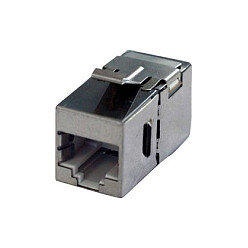 BACHMANN Keystone CAT6a STP Kupplung RJ45 geschirmt silberfarben