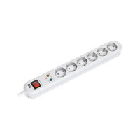BACHMANN SMART 6xCEE7/3 ws 1xSPD 1xSchalter Strom 1,5m...