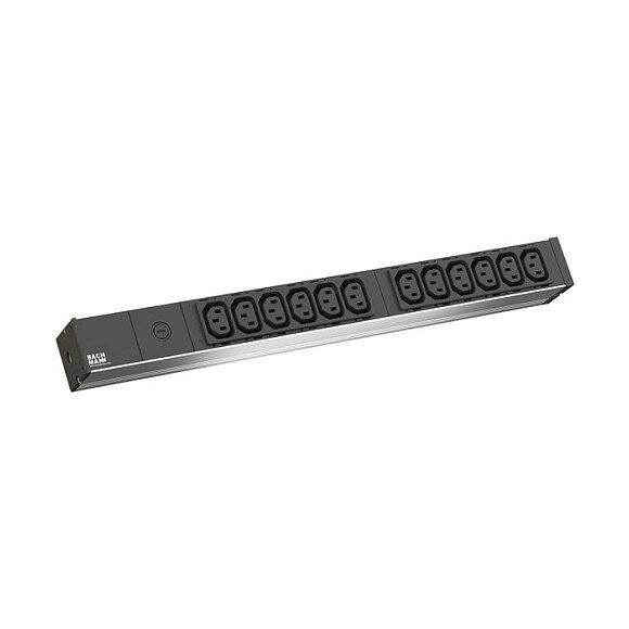 BACHMANN IT PDU ALU 19" 1HE 12 x C13 Buchse, Zuleitung C14 Stecker