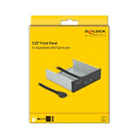 Delock Front Panel 5.25? mit 2 x USB 5 Gbps Typ-A Ports