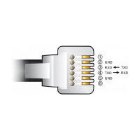 DELOCK Adapterkabel USB Typ-A zu Seriell RS-232 RJ12mit ESD Schutz APC 2m
