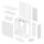 Arctic Xtender (White) transparent window w/o GPU vertical mount