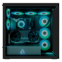 Arctic Xtender (Black) black window with GPU vertical mount