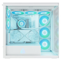 Arctic Xtender (White) transparent window with GPU vertical mount