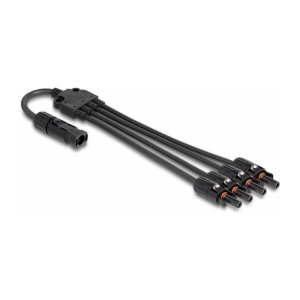 Delock DL4 Solar Splitter Kabel 1 x Stecker zu 4 x Buchse 50 cm schwarz