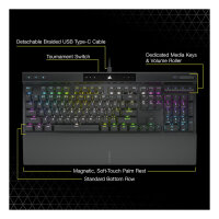 Corsair K70 RGB PRO - Kabelgebunden - USB - Optomechanischer Schlüsselschalter - AZERTY - RGB-LED - Schwarz FR