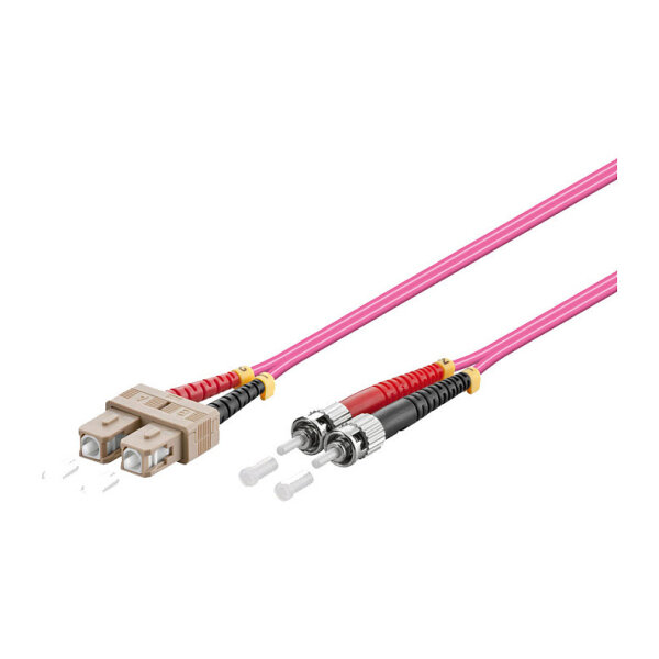 Patchkabel LWL Duplex OM4 (Multimode, 50/125) SC/ST, LSZH, austauschbare Polarität, 0,5m, Good Connections®