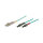 Patchkabel LWL Duplex OM3 (Multimode, 50/125) LC/ST, LSZH, austauschbare Polarität, 3m, Good Connections®