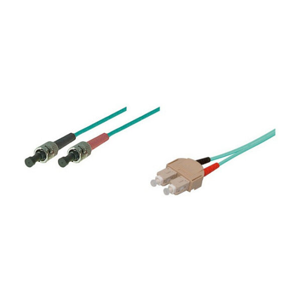 Patchkabel LWL Duplex OM3 (Multimode, 50/125) SC/ST, LSZH, austauschbare Polarität, 3m, Good Connections®