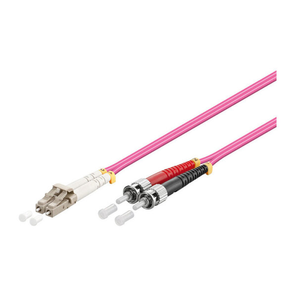 Patchkabel LWL Duplex OM4 (Multimode, 50/125) LC/ST, LSZH, austauschbare Polarität, 7,5m, Good Connections®