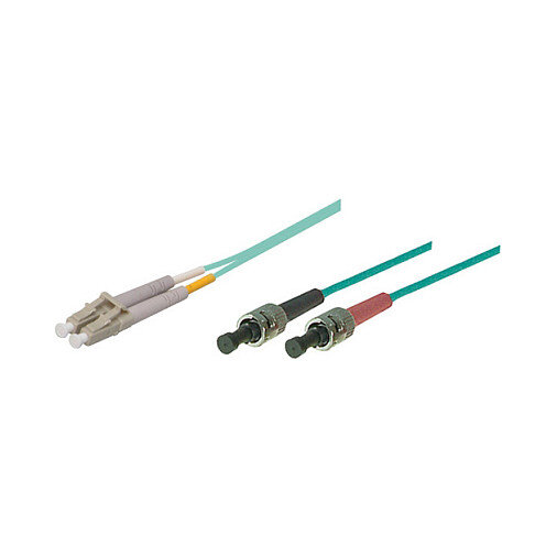 Patchkabel LWL Duplex OM3 (Multimode, 50/125) LC/ST, LSZH, austauschbare Polarität, 5m, Good Connections®