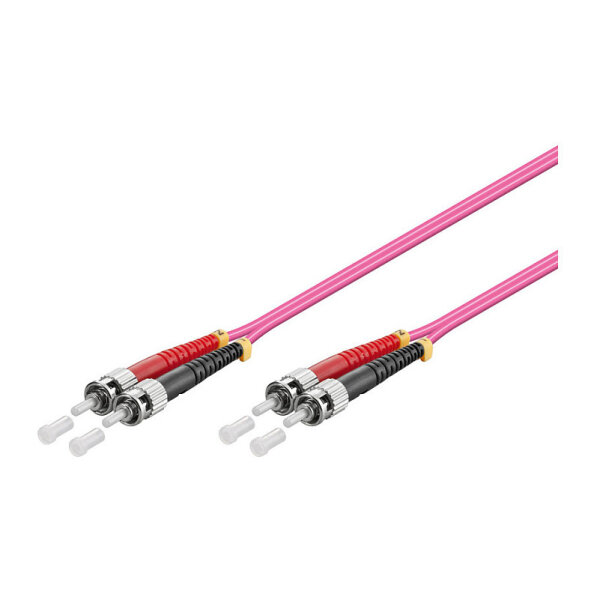 Patchkabel LWL Duplex OM4 (Multimode, 50/125) ST/ST, LSZH, 3m, Good Connections®