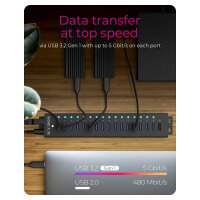 ICY BOX IB-HUB1717-U3 16+1 port USB Hub