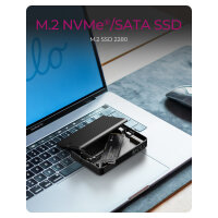 ICY BOX IB-CR601M-C31 M.2 SSD Gehäuse mit Cardreader