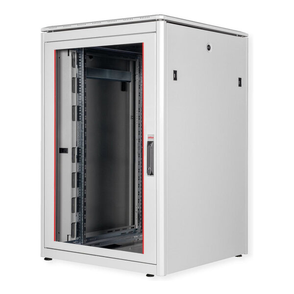 ROLINE 19-Zoll Netzwerkschrank Pro 22 HE, 800x800 BxT Glastr grau