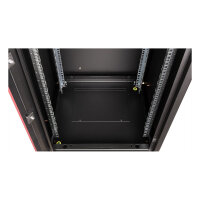 ROLINE 19-Zoll Netzwerkschrank Basic 22 HE, 600x600 BxT Glastr schwarz
