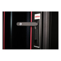 ROLINE 19-Zoll Netzwerkschrank Basic 22 HE, 600x600 BxT Glastr schwarz