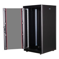 ROLINE 19-Zoll Netzwerkschrank Basic 22 HE, 600x600 BxT Glastr schwarz