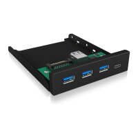 BOX IB-HUB1418-i3 Frontpanel mit USB 3.0 Type-A und Type-C Hub